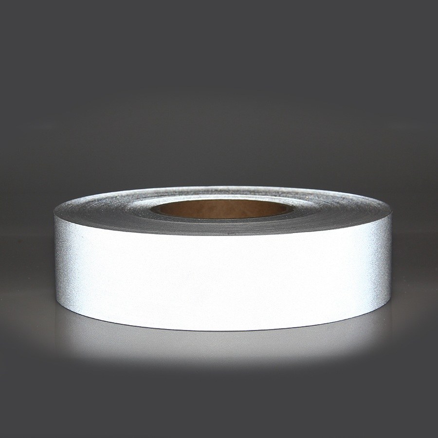 MHR-3511 silver polyester reflective fabric glowing at night