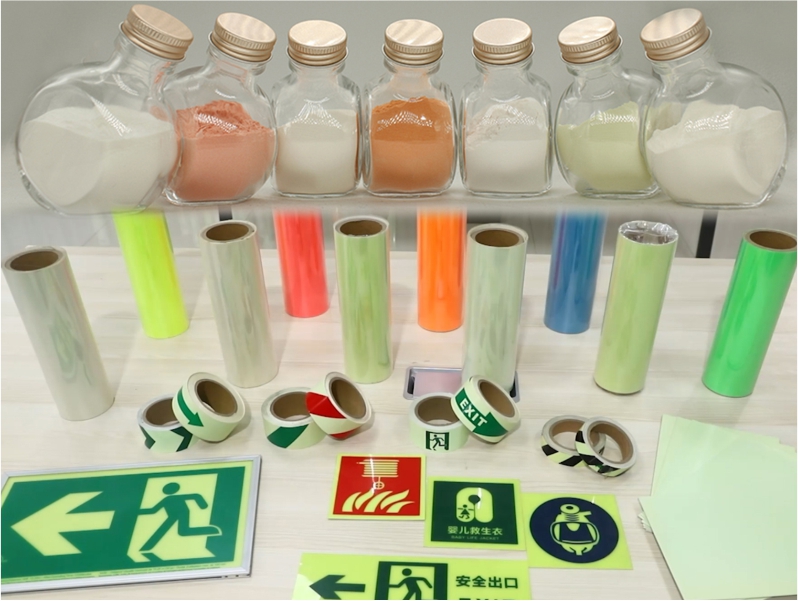 Minhui Luminous Chinese factory of photoluminescent pigment photoluminescent film photoluminescent signage