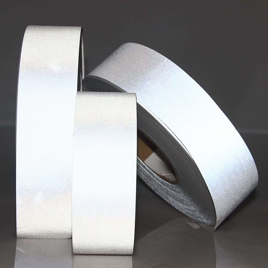 MHR-3662 double-side silver elastic reflective fabric glowing at night