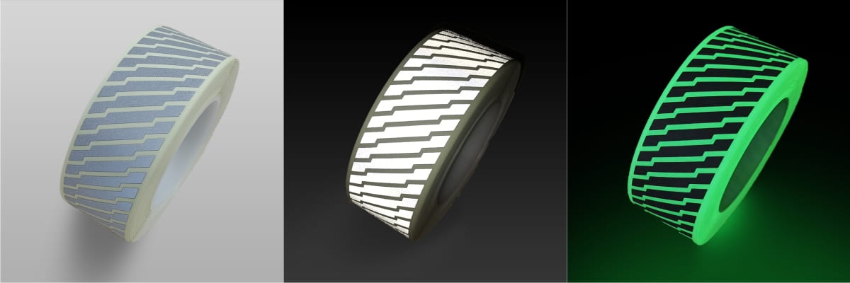 double bend glow in the dark and reflective HTV