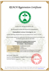 minhui luminous photoluminescent pigment reach certificate