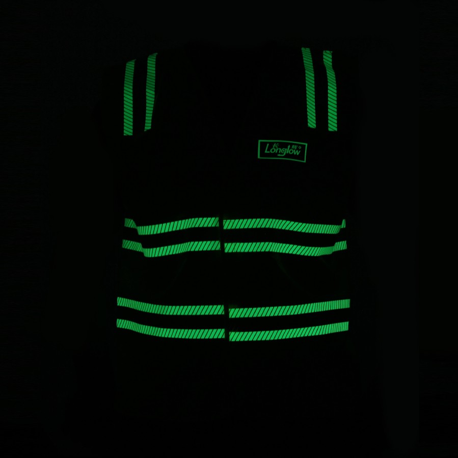 reflective safety vest under light twill